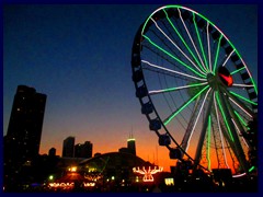 Chicago at sunset - Navy Pier 33  - ferris wheel